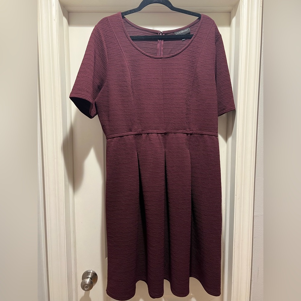 Lane Bryant Rich Burgundy Midi Dress